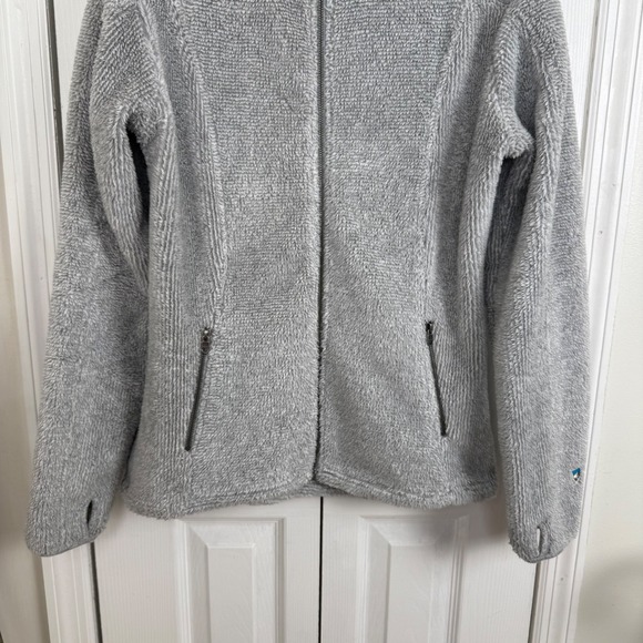 Kuhl Alto Flight Fleece hooded jacket Women's M Gray‎ Thumb holes outdoor Hiking - Picture 3 of 11